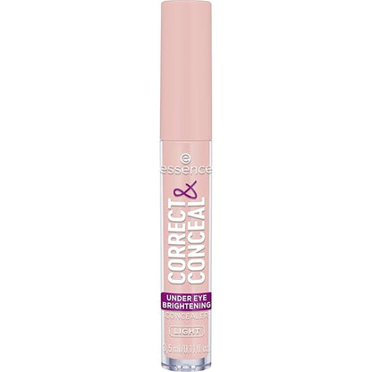 essence | Correct & Conceal Under Eye Brightening Concealer | Easy Application, Lightweight, Buildable, Infused with Aloe Vera | Vegan & Cruelty Free (10 | Light)