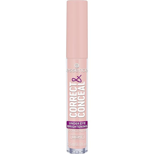 essence | Correct & Conceal Under Eye Brightening Concealer | Easy Application, Lightweight, Buildable, Infused with Aloe Vera | Vegan & Cruelty Free (10 | Light)