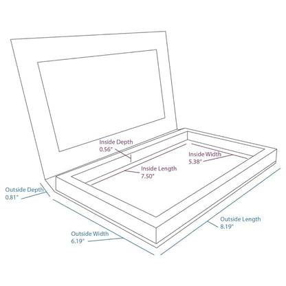 Extra Large Deep Black Empty Magnetic Makeup Palette with Clear Window