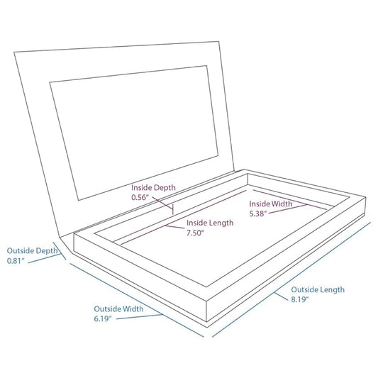 Extra Large Deep Black Empty Magnetic Makeup Palette with Clear Window