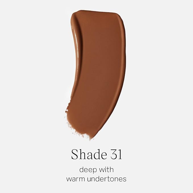 Saie Glowy Super Skin Tint Liquid Foundation - Hydrating Serum Foundation with Lightweight, Medium Coverage - Formulated with Hyaluronic Acid to Hydrate, Brighten and Plump - Shade 31 (1.01 oz)