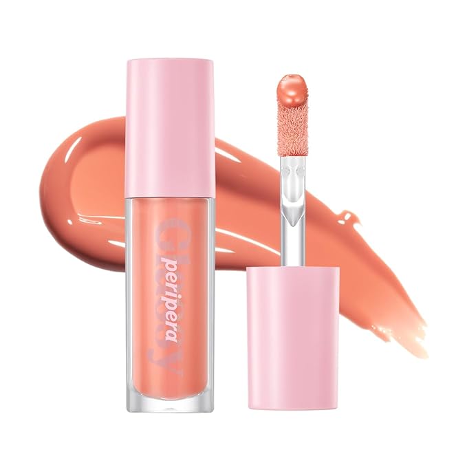 Peripera Ink Glasting Lip Gloss, Non-Sticky, Gloss Shine, 4XL Wand for Easy Application, Korean Lip Gloss, Fuller Looking Lips, Buttery Soft, Long Lasting Lip (004 GOOD ON YOU)