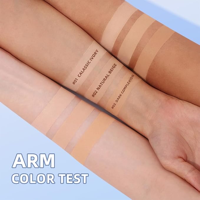 LAMUSELAND Pressed Powder Compact, Oil Control Brighten Skin Color Face Powder, Whitening Highlighting Face Makeup Tools for Women Girls (JG01)