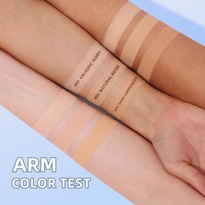 LAMUSELAND Pressed Powder Compact, Oil Control Brighten Skin Color Face Powder, Whitening Highlighting Face Makeup Tools for Women Girls (JG01)