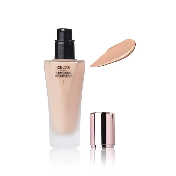 LAMUSELAND Liquid Foundation Makeup, Matte Full Coverage Hydrating Foundation Concealer, Color Correcting Moisturizing Face Makeup for All Skin (Classic Ivory, Large)