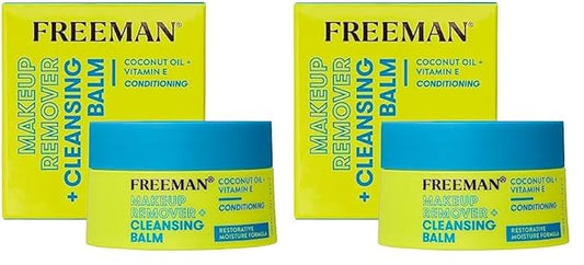 Freeman Restorative Makeup Remover + Cleansing Balm, Moisturizing & Conditioning, Coconut Oil & Vitamin E, Lightweight Formula Gently Removes Makeup & Cleanses Skin, 1.4 fl.oz. Jar, 1 Count