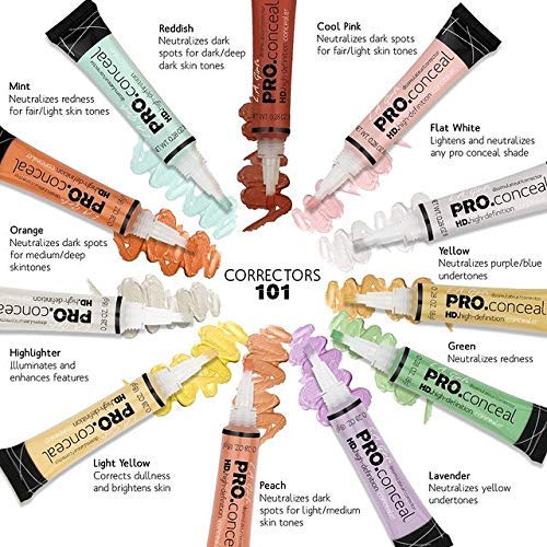 L.A. Girl HD Pro.Conceal, Lavender Corrector GC993 (Pack of 2)