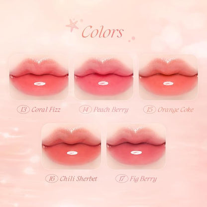 dasique Juicy Dewy Tint (15 Orange Coke) 0.12 oz | Light Application with moisture | Long-wearing Glossy Lip Stain, Non-sticky | Vegan, Cruelty-free | K-beauty