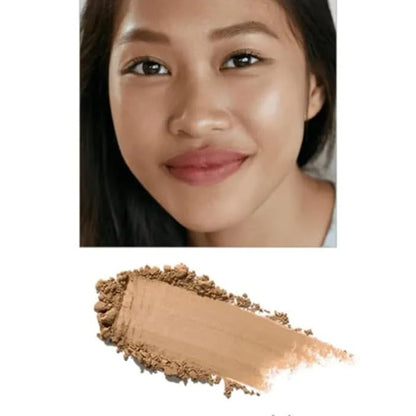 Emani Flawless Matte Powder Foundation Makeup for Sensitive Skin, Natural Mineral Foundation Compact with Buildable Coverage, Oil Control, Talc Free, Cruelty-Free & Vegan, Deep Golden