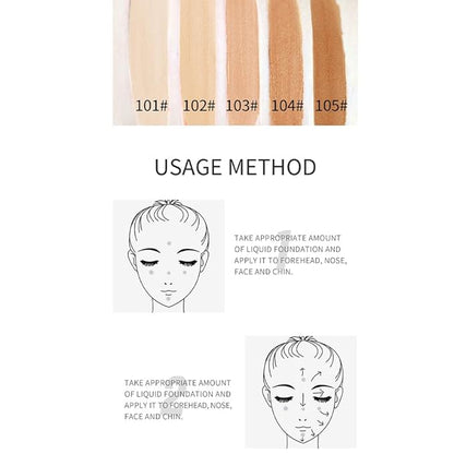 Foundation,Matte Foundation Concealer Full Coverage,Oil-Control &Waterproof Foundation Makeup For Women. (#101, 30ml)
