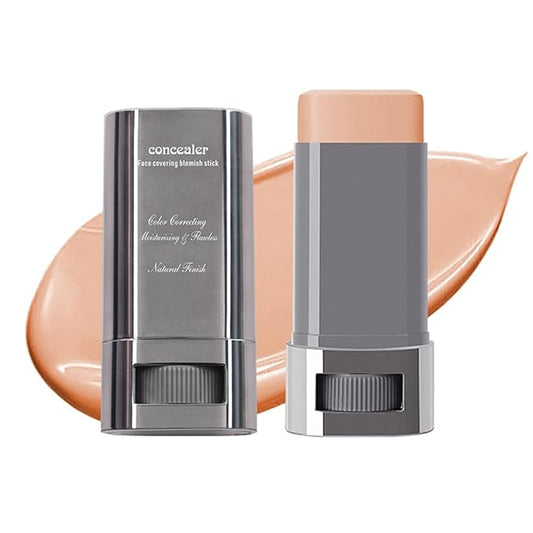 3-in-1 Foundation Stick Beauty Balm Serum Boosts Skin Tone, Solid Tinted Moisturizing Serum Contouring Foundation for Women, Natural Finish, Buildable Medium to Full Coverage(02#Natural)