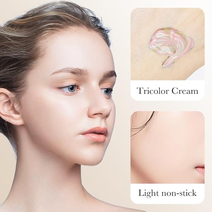 Color Corrector Primer For Face Before Makeup With Spf 50, One Step Color Correcting Primer, Oil Control & Sweatproof, Makeup Primer For Face Sunscreen, Brightening, Moisturizing, Even Skin Tone