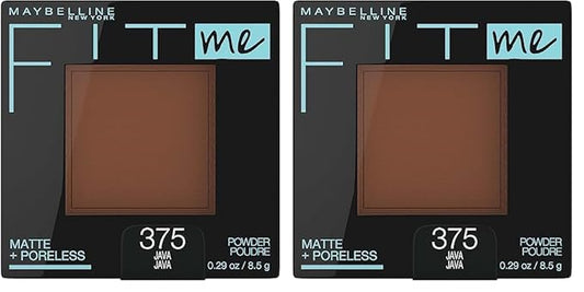 Maybelline Fit Me Matte + Poreless Pressed Face Powder Makeup, Java, 1 Count (Pack of 2)