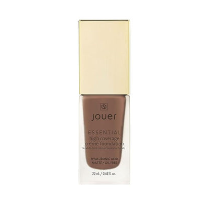 Jouer Essential High Coverage Crème Foundation - Available in 50 Shades for All Skin Tones - Healthy Ingredients - Paraben, Gluten & Cruelty Free - Vegan Friendly