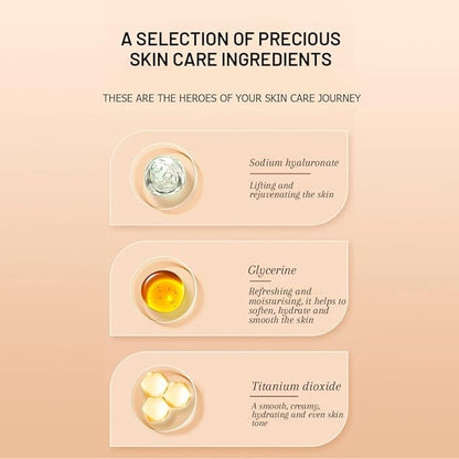 VENZEN Hyaluronic Acid Hydrating Liquid Natural Foundation Makeup Cover Concealer Coverage Moisturizing Skin 30g / 1.01.fl.oz