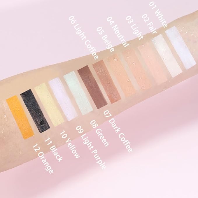 Kaely Pot Concealer Full Coverage, Under Eye Brightener Color Correcting Concealer for Dark Circles, Waterproof Foundation Face Makeup, Eye Ring Corrector de ojeras, 02 Fair