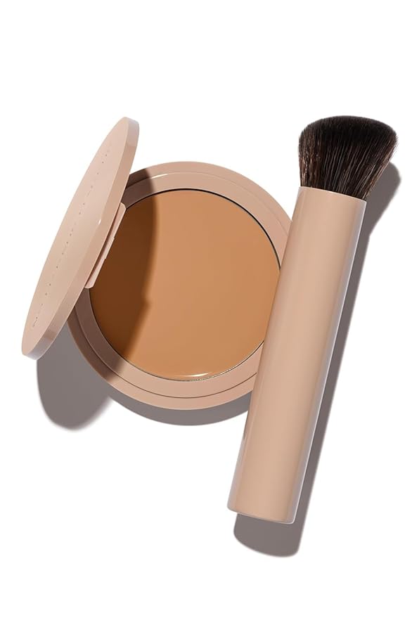 Foundation + Brush Bundle (Natural) | Seamless Blending Duo for a Flawless, Skin-Like Finish | Vegan, Cruelty-Free, Fragrance-Free