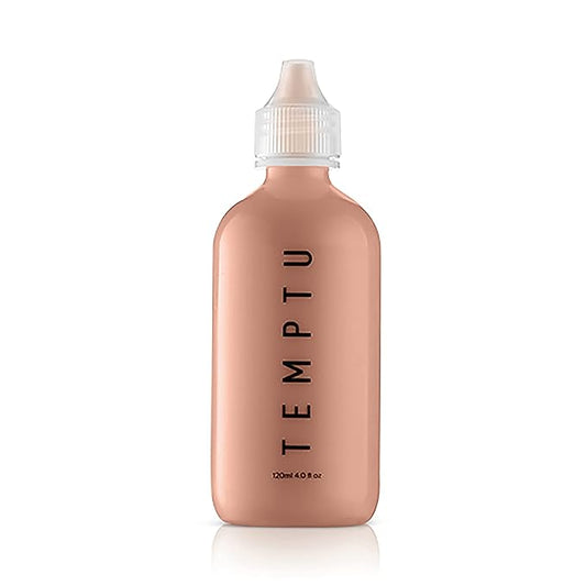 TEMPTU S/B Silicone-Based Airbrush Foundation: Professional Long-Wear Liquid Makeup, Sheer To Full Coverage For A Hydrated, Healthy-Looking Glow & Luminous, Dewy Finish On All Skin Types, 007 Golden Honey, 4 Fl Oz