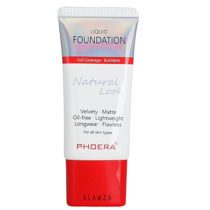 Phoera Foundation Full Coverage Makeup Set - 24hr Long Lasting Oil Control - Same Foundation Smarter Packaging (104 Buff Beige)