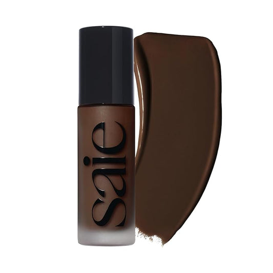 Saie Glowy Super Skin Tint Liquid Foundation - Hydrating Serum Foundation with Lightweight, Medium Coverage - Formulated with Hyaluronic Acid to Hydrate, Brighten and Plump - Shade 36 (1.01 oz)