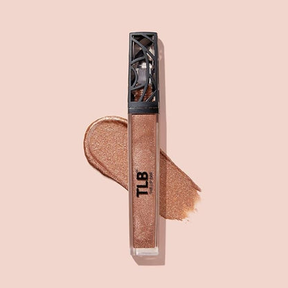 The Lip Bar Vegan Non-Sticky Lip Gloss, with Hydrating Shea Butter for a Lightweight, High Shine Finish, Goddess - Golden Bronze Shimmer