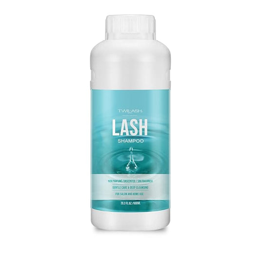 600ml Lash Shampoo Bulk, Eyelash Extensions Cleanser for Extensions, Safe Makeup Remover, Non-irritating or Burning Formula Eyelid Foaming Cleanser Best for Professional Salon and Home Use (Unscented)