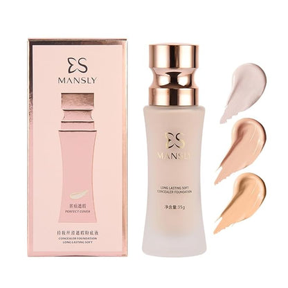 LAMUSELAND Matte Liquid Foundation Makeup, Full Coverage Lightweight Long-lasting Flawless Foundation Concealer Makeup for All Skin (03, M)