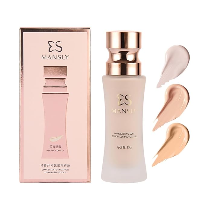 LAMUSELAND Matte Liquid Foundation Makeup, Full Coverage Lightweight Long-lasting Flawless Foundation Concealer Makeup for All Skin (01, M)