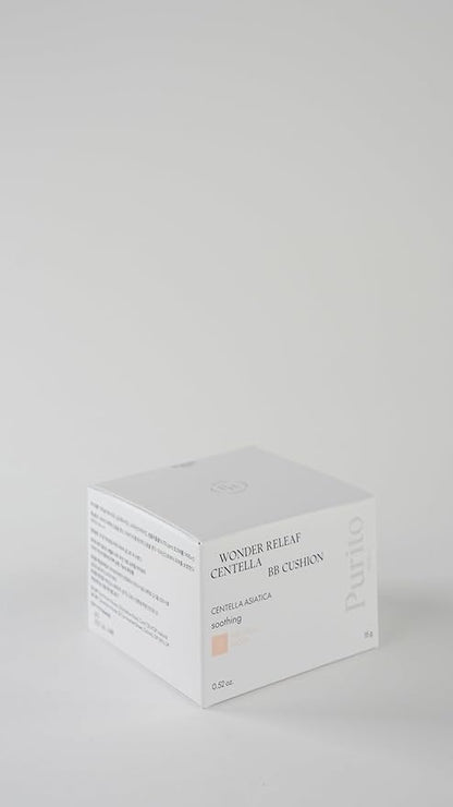 PURITO SEOUL Wonder Releaf Centella BB Cushion #13 Neutral Ivory, Foundation, Korean Centella, Makeup Long Lasting, Flawless Coverage, K-Beauty, 15g, 0.52 fl.oz