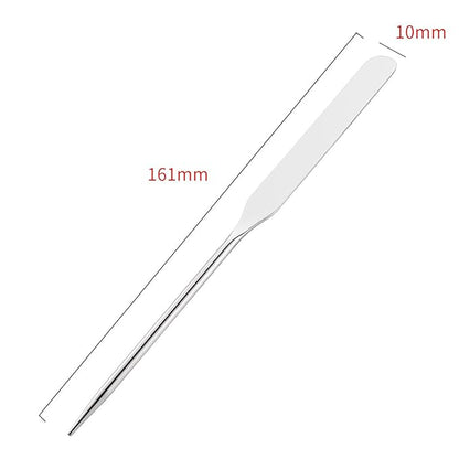 Makeup Spatula Set Stainless Steel, Make Up Tools Mini Mixing Tray with Finger Ring, Makeup Paint Palette, Pack of 3