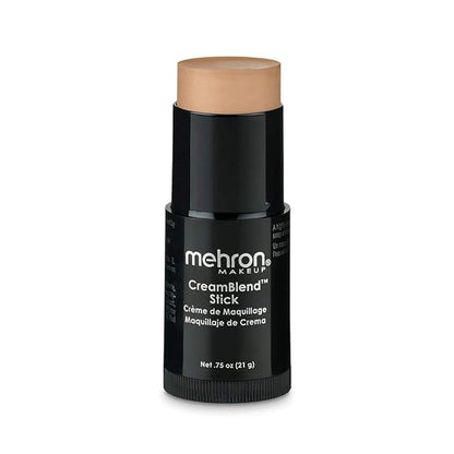 Mehron Makeup CreamBlend Stick | Face Paint, Body Paint, & Foundation Cream Makeup | Perfect for Halloween .75 oz (21 g) (Light 4)