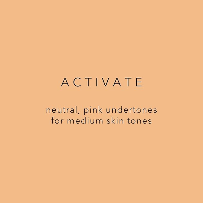 Sweat-Proof Liquid Foundation - Long-Lasting, Buildable, Matte Finish, SPF 15+, Mineral-Infused, Non-Comedogenic, Lightweight, 24-Hour Coverage, Vegan Make Up (Activate)