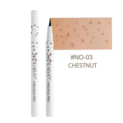 Freckle Pen 4 Colors Natural Freckle Pen Fake Freckle Pen Waterproof Long Lasting Soft Spots Natural Relaxing Sun Makeup (4PC)