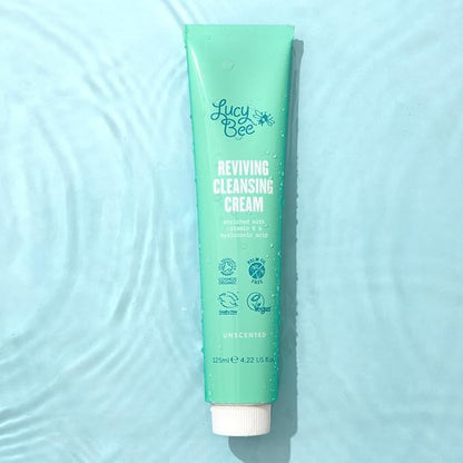 Hydrating Facial Cleanser, Certified Organic Cream Cleanser, Dermatologist Approved For Sensitive Skin, Vitamin E & Aloe Vera, Unscented, Vegan, Cruelty Free & Palm Oil Free, 4.22 fl oz