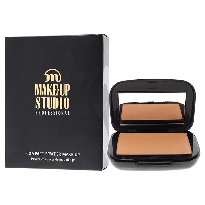 Make-Up Studio Professional Make-Up Compact Powder Foundation 3-In-1 - Compact Fixing Powder - Handy To Travel With - Long Lasting Foundation - Sunrise - 0.35 Oz