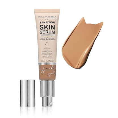 PHOERA Hydrating Serum Foundation,Flawless Full Coverage and Hypoallergenic Makeup Base Foundation. (N04 Sand, norm)