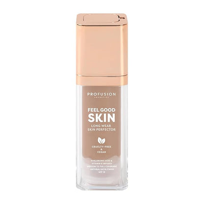 Profusion Cosmetics Feel Good Skin Perfector, Foundation Makeup for Radiant, Satin Finish, Available in 12 Curated Shades (Medium 310, 1)