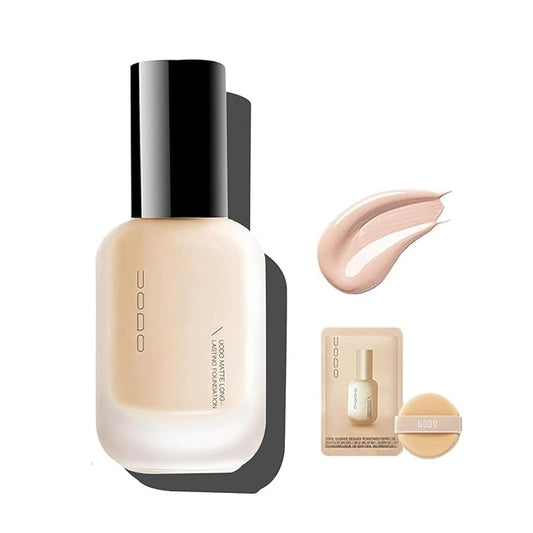 UODO Liquid Foundation - UODO Moisturizing Light Foundation/UODO Matte Long Lasting Foundation, UODO Foundation, Invisible Foundation Makeup Uodo, Uodo Maquillaje (Matte C01 White)