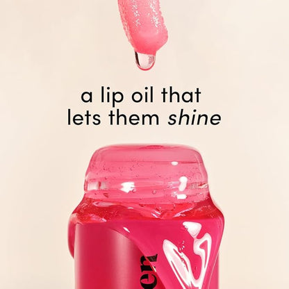 Evereden Kids Tinted Non Toxic Lip Gloss Kit: Ruby Red & Sakura Pink - Non Toxic Kids Makeup Kit for Girls - Vegan Makeup for Kids - Hydrating Kid Lip Gloss with Cherry, Peach, & Cranberry Oils