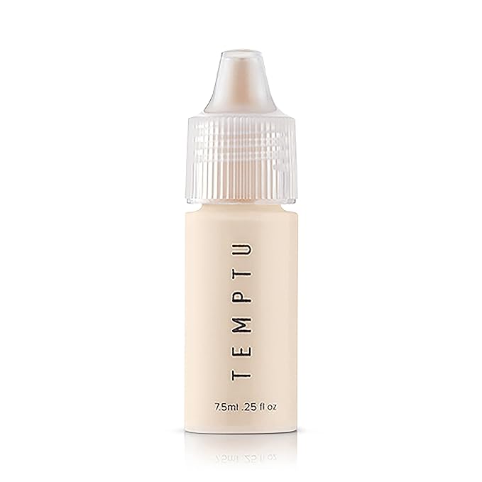 TEMPTU S/B Silicone-Based Airbrush Foundation: Professional Long-Wear Liquid Makeup, Sheer To Full Coverage For A Hydrated, Healthy-Looking Glow & Luminous, Dewy Finish On All Skin Types, 001 Porcelain, 0.25 Fl Oz