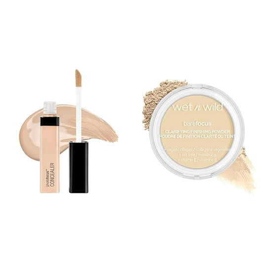 wet n wild Photo Focus Concealer & Bare Focus Finishing Powder Bundle