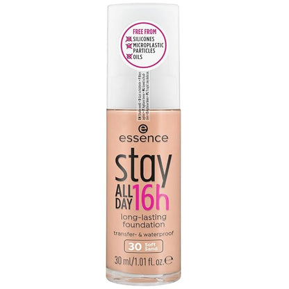 Essence Stay All Day 16h Long-Lasting Face Foundation, Color n. 30 Soft Sand, 1 unit - Made in Italy