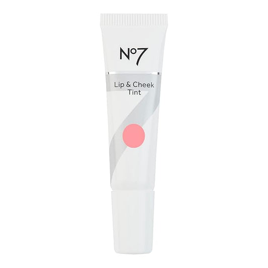 No7 Lip & Cheek Tint - Lightweight Lip and Cheek Stain for Rosy Lips & Natural Face Blush - Multipurpose Face Makeup with a Hydrating, Dewy Finish - Cherry Blossom (10ml)