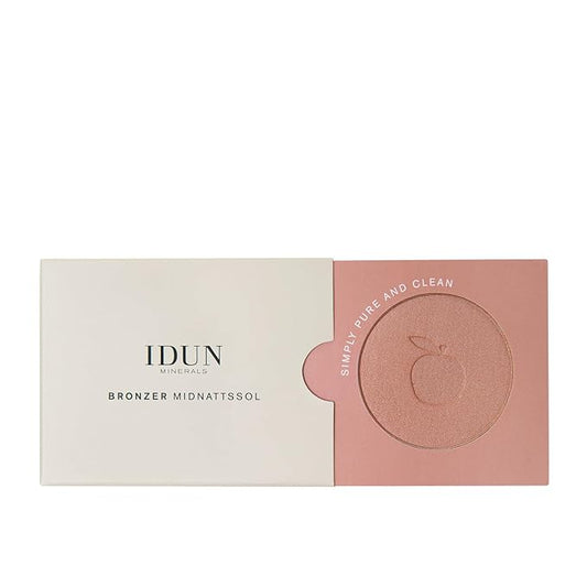 Shimmering Mineral Bronzer Midnattssol - Baked Bronzing Powder For a Warm, Subtle Shimmer - Weightless, Buildable Blend for Sculpting and Contouring - Clean, Vegan Formula - 0.18 oz