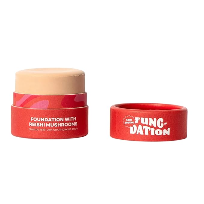 Axiology Fungdation Mushroom Foundation Face Makeup Creamy Wrinkle Defying Minimize Fine Lines Infused with Reishi Deep Hydration Natural Youthful Look Light to Medium Coverage 11.3g (Shade 1)