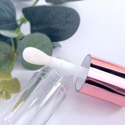 COSIDEA 50pcs Empty Round Silver 6ml big doe foot wand lip gloss tubes for DIY lipgloss lipgloss tube containers with thick wands