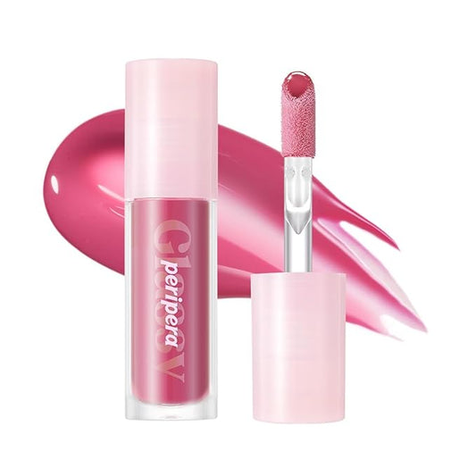 Peripera Ink Glasting Lip Gloss, Non-Sticky, Gloss Shine, 4XL Wand for Easy Application, Korean Lip Gloss, Fuller Looking Lips, Buttery Soft, Long Lasting Lip (017 BERRY BEST)