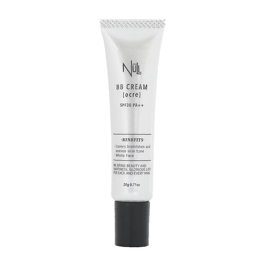 [Matte Finish] NULL mens BB Cream, Mens concealer, Tinted Moisturizer broad spectrum SPF30 PA++, CC cream, Revitalising Nourishing Tone Up Cream, Natural Cover, 0.7oz Made in Japan (Ochre)