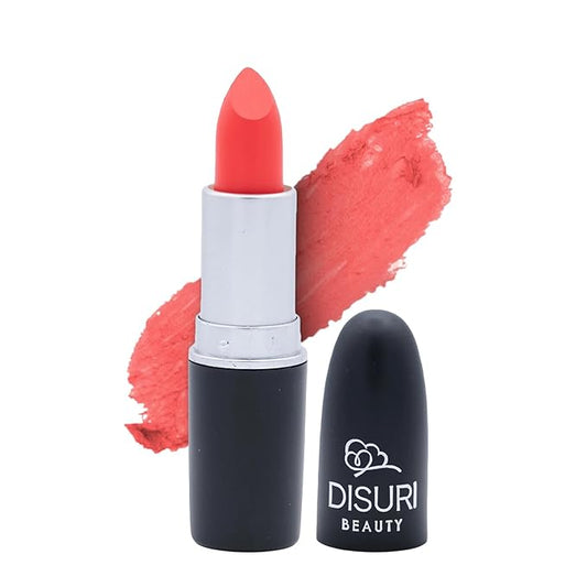 Matte Bullet Long Wear Lipstick - Vegan and Cruelty-Free - Smudge and Waterproof Matte Lipstick with Moisturizing Formula - All Day Comfort - (Spicy Coral #05)