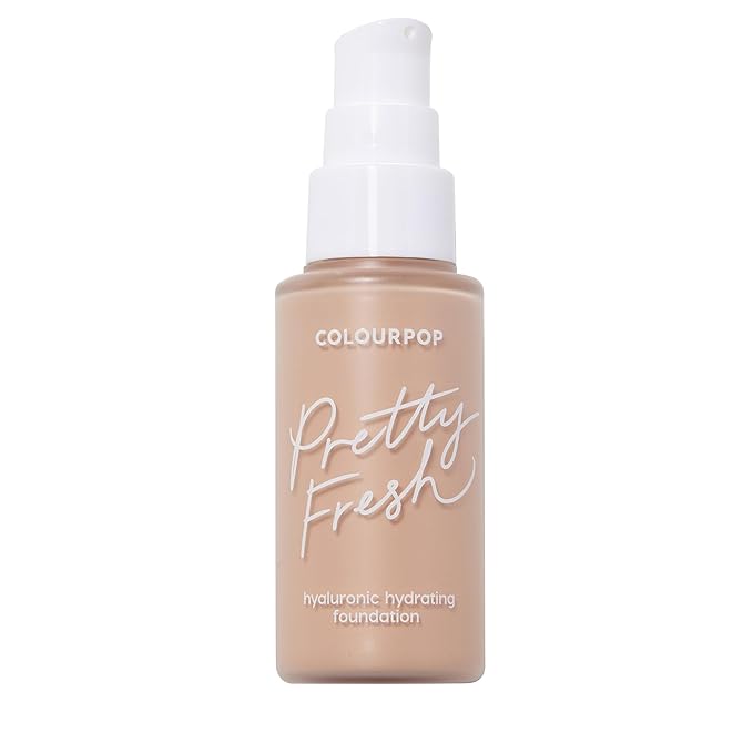 ColourPop Pretty Fresh Liquid Foundation - Hydrating Foundation with Medium, Buildable Coverage & a Natural Finish - Enriched with Hyaluronic Acid & Coconut Water - Light 60N (1 oz)